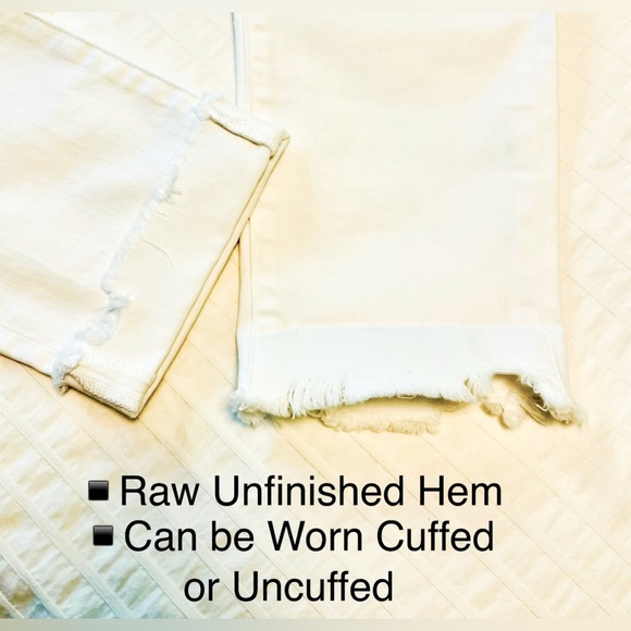 🤍American Eagle White Super Stretch Raw Hem Cropped Jeggings/Jeans NWT, Size 8 - Picture 7 of 16